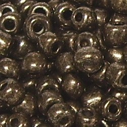 500g Rocailles Glasperlen Rund Silbereinzug & gefärbt Braun 6/0 (ca. 4mm)