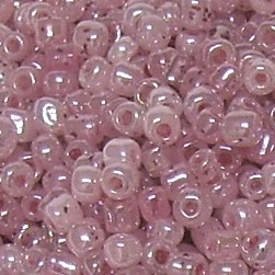 500g Rocailles Glasperlen Rund Ceylon Rosa/zwei Töne 10/0 (ca. 2-2,2mm)