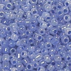 500g Rocailles Glasperlen Rund Ceylon Blau/zwei Töne 10/0 (ca. 2-2,2mm)
