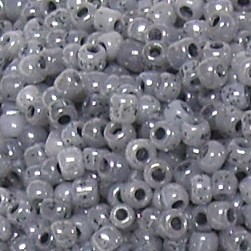500g Rocailles Glasperlen Rund Ceylon Grau/zwei Töne 10/0 (ca. 2-2,2mm)