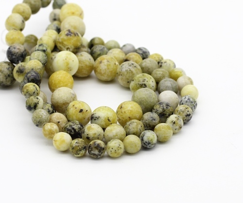 10 Stk. natürliche gelbe Türkis Perlen Rund 9,5-10mm Schmucksteine